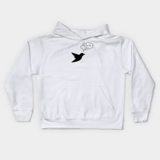 be free like a bird Kids Hoodie